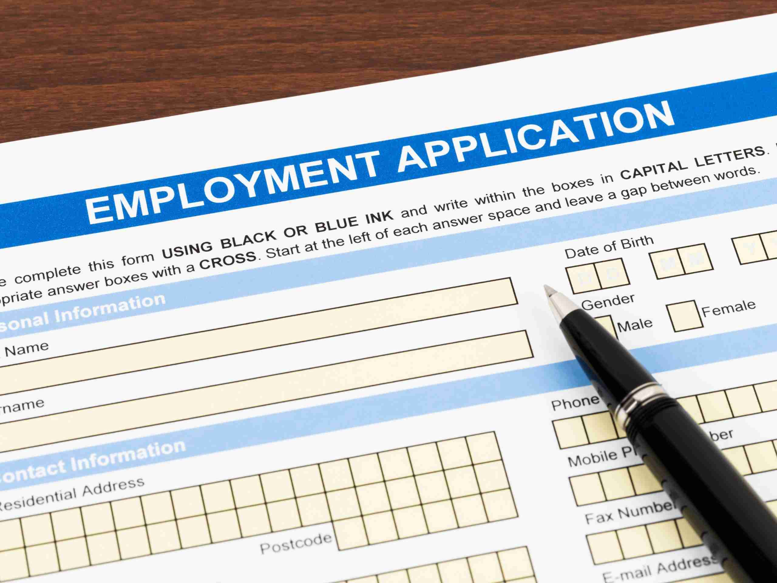 Employment Application Template: What Information Required