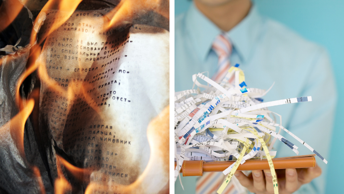 Thinking of shredding or burning paper? Here’s what you should now