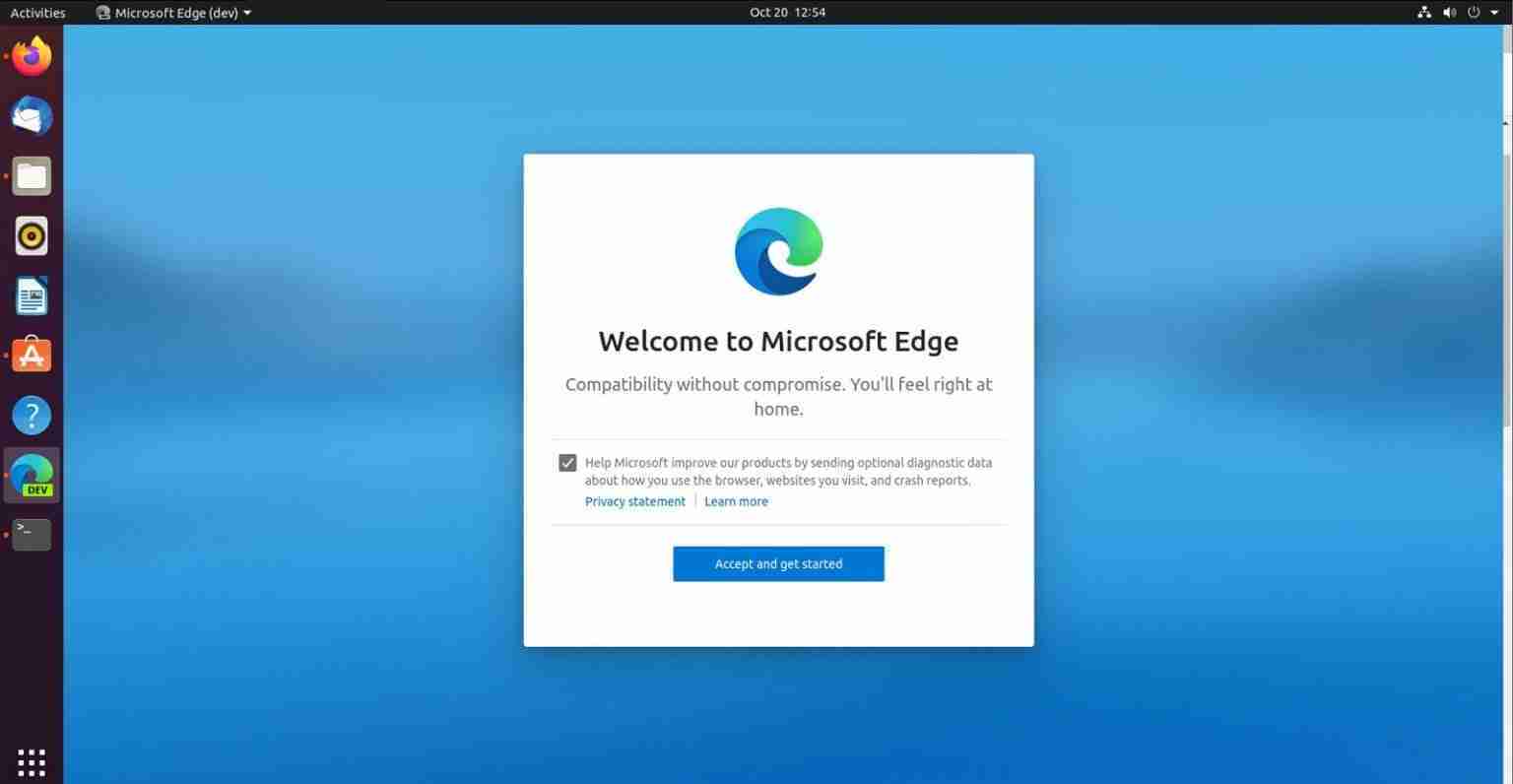 microsoft edge linux now available users
