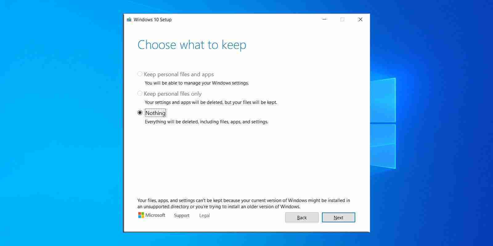 Manual setup inplace upgrade windows 10 что это