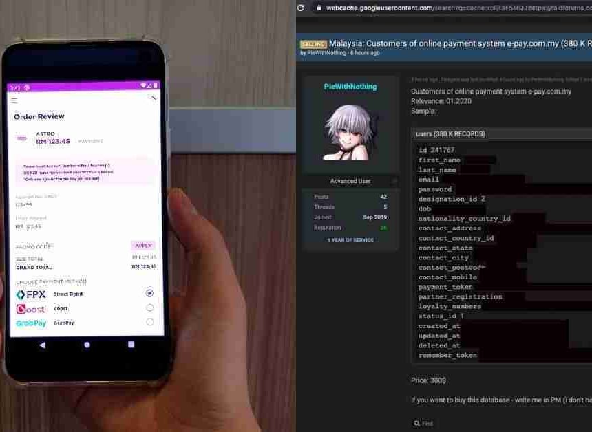 380k e-pay Malaysia Users Have Had Their Data Allegedly Leaked, Here’s What To Know