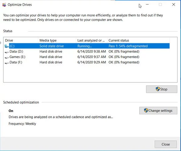 Defragging a SSD drive