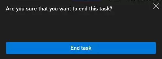 Ending a task